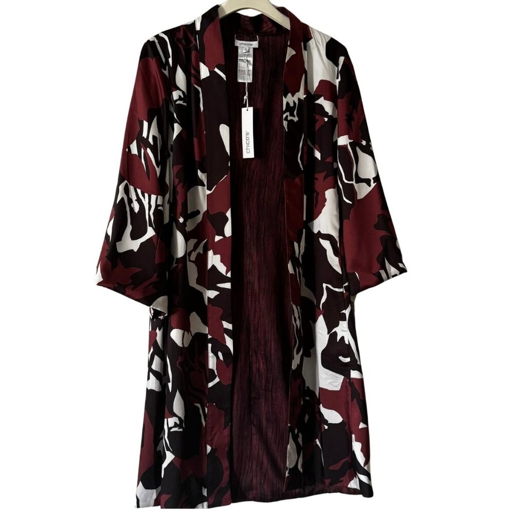 Chicos Reversible Long Kimono